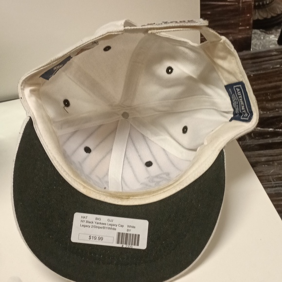 NY Black Yankees Legacy Cap Legacy 2 stripe BY white Men's Hat - Picture 8 of 8